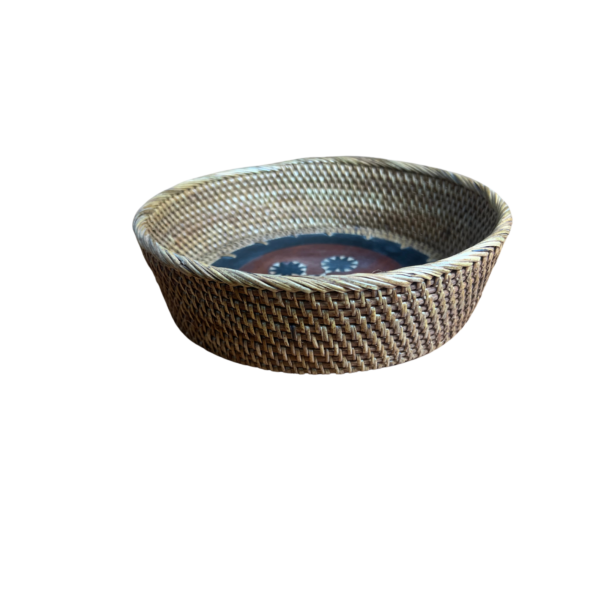 سلة فواكة من الروتان